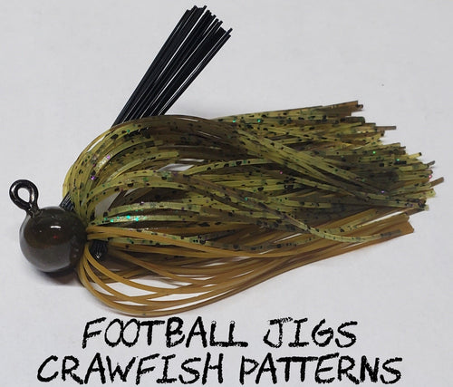 Football Jigs - Crayfish Patterns - Sizes: 1/4oz, 3/8oz, 1/2oz - Fireball Outdoor Products