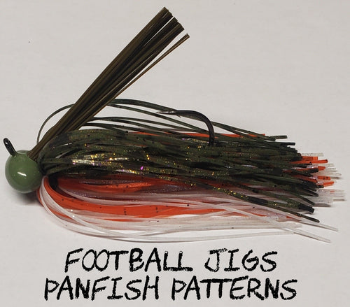 Football Jigs - Panfish Patterns - Sizes: 1/4oz, 3/8oz, 1/2oz - Fireball Outdoor Products