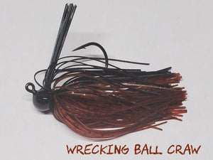 Ball Head Weedless Jig (5/16 oz, 3/8 oz & 7/16 oz) - Crawfish Patterns