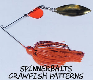 Spinnerbaits- 3/8 OZ- Crayfish Patterns