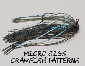 Micro Jigs (Hook Size 2/0): Crayfish Patterns