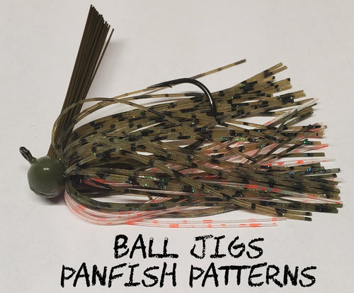 Ball Head Weedless Jigs ( Sizes 1/2 oz, 9/16 oz & 5/8 oz) - Panfish Patterns