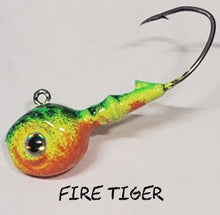 Load image into Gallery viewer, Fire Eye Jig- Sz 1/0 Hook- Sizes 1/4oz &amp; 3/8oz